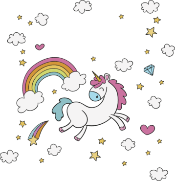 Download PNG Unicorn, rainbow, background - Free Transparent PNG