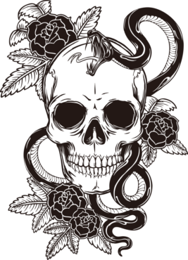 Skull tattoo sketch