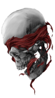 Skull sticker, PNG