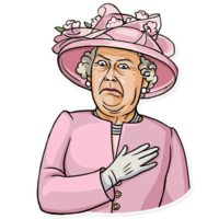Stickers Queen of England, png