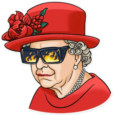English Queen Elizabeth sticker