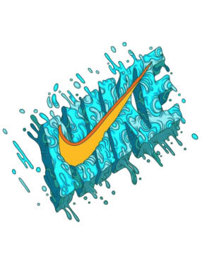 Nike logo, sticker