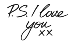 The inscription I love you