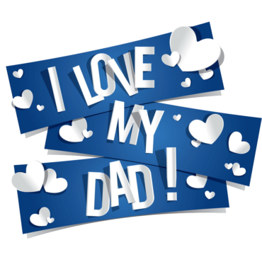 The inscription “I love Dad”, PNG
