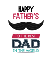 Happy Fathers’ Day postcard, png