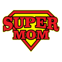 The inscription “Super mom” PNG