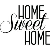 The inscription “Home sweet home” clipart