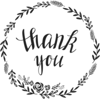 The inscription “Thank you”, PNG