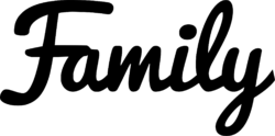 The inscription “Family” clipart