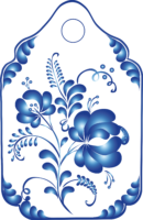 Elements of Gzhel painting