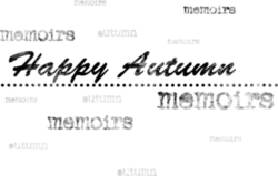 The inscription “Happy autumn”