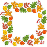 Frame autumn leaves