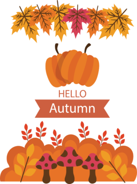 Hello autumn inscription