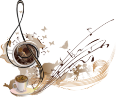 Musical harmony, coffee