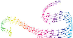 Multicolored notes background