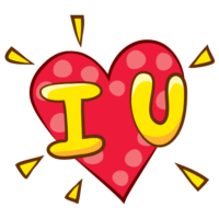 Sticker I love you, vk