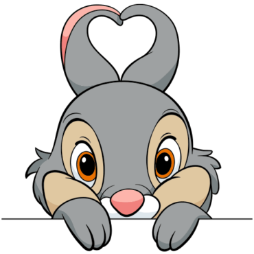 Disney bunny from bambi sticker, vk