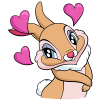 Miss Bunny Disney sticker, vk