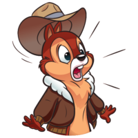 Chip surprised sticker, vk