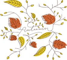 Background with autumn leaves