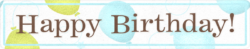 Happy birthday inscription, PNG