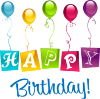 Happy birthday inscription, png