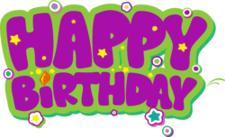 Happy birthday 3d inscription