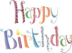 Happy birthday background, png