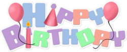 Happy birthday png, inscription