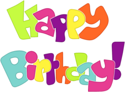 Happy birthday? inscription