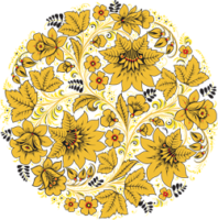 Golden Khokhloma ornament