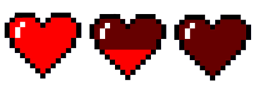 A heart from Minecraft