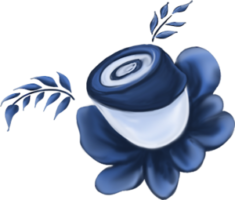 Gzhel painting, PNG