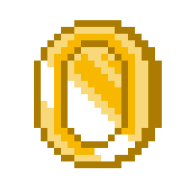 Coin in pixel form