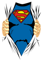 Superman’s badge on a T-shirt
