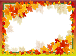 Autumn leaves frame