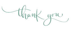 The inscription “Thank you”