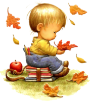 Animation autumn for children