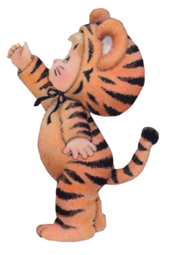 The tiger cub is a child