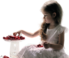 Girl with berries