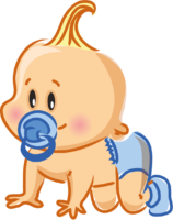 Toddler with a pacifier