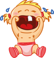 The baby is crying
