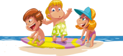 Children on the beach