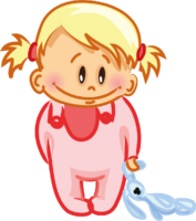Girl with a toy