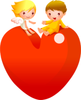 Heart with children