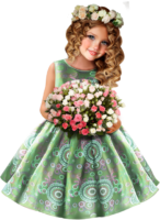 Girl with flowers