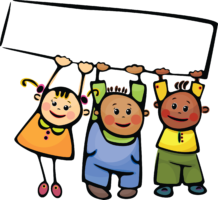 Children on a transparent background