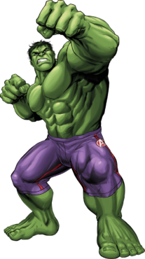 The Hulk of the Avengers, a superhero
