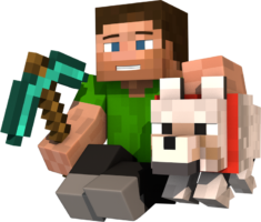 Steve from minecraft, png