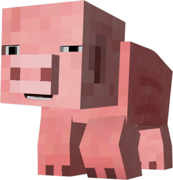 Minecraft pig, PNG